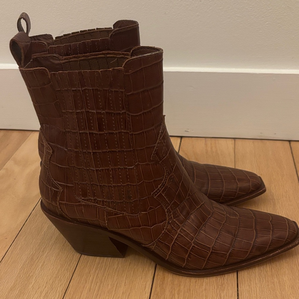 Dolce Vita Crocodile-Embossed Senna Booties